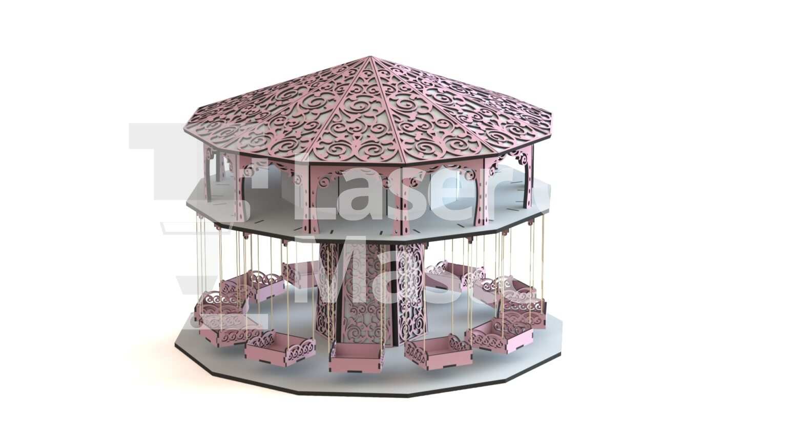 Carousel Laser Cut File | Laser Cut Master