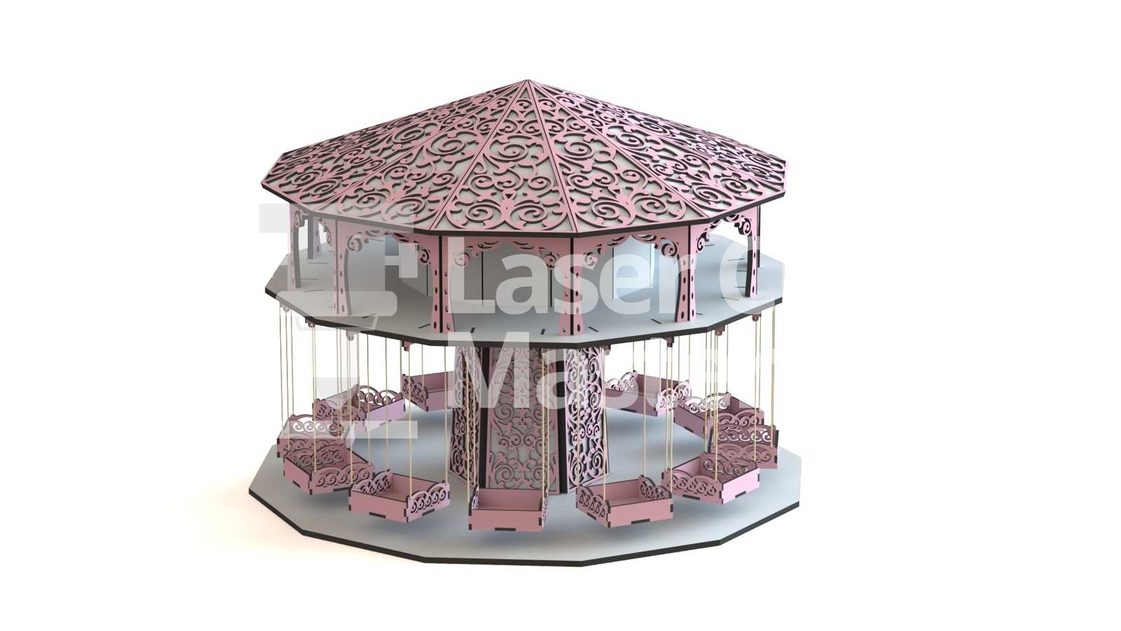 Carousel Laser Cut File | Laser Cut Master