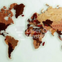 World map Laser Cut File 2
