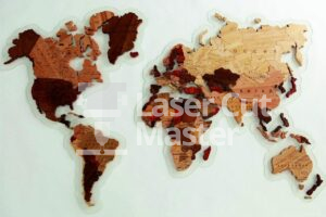 World map Laser Cut File 2