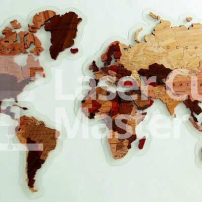 World map Laser Cut File 2