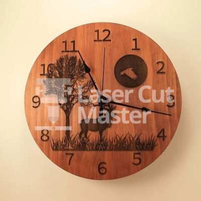 Reindeer clock Laser Cut File
