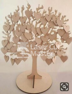 Hearts tree Laser Cut File