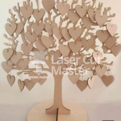 Hearts tree Laser Cut File