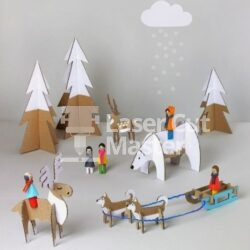 Snow animals Laser Cut File