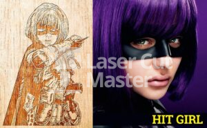 Engraving Hit Girl Laser Cut File