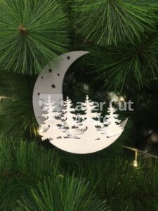 Christmas moon Laser Cut File