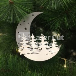 Christmas moon Laser Cut File