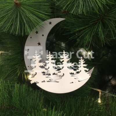Christmas moon Laser Cut File