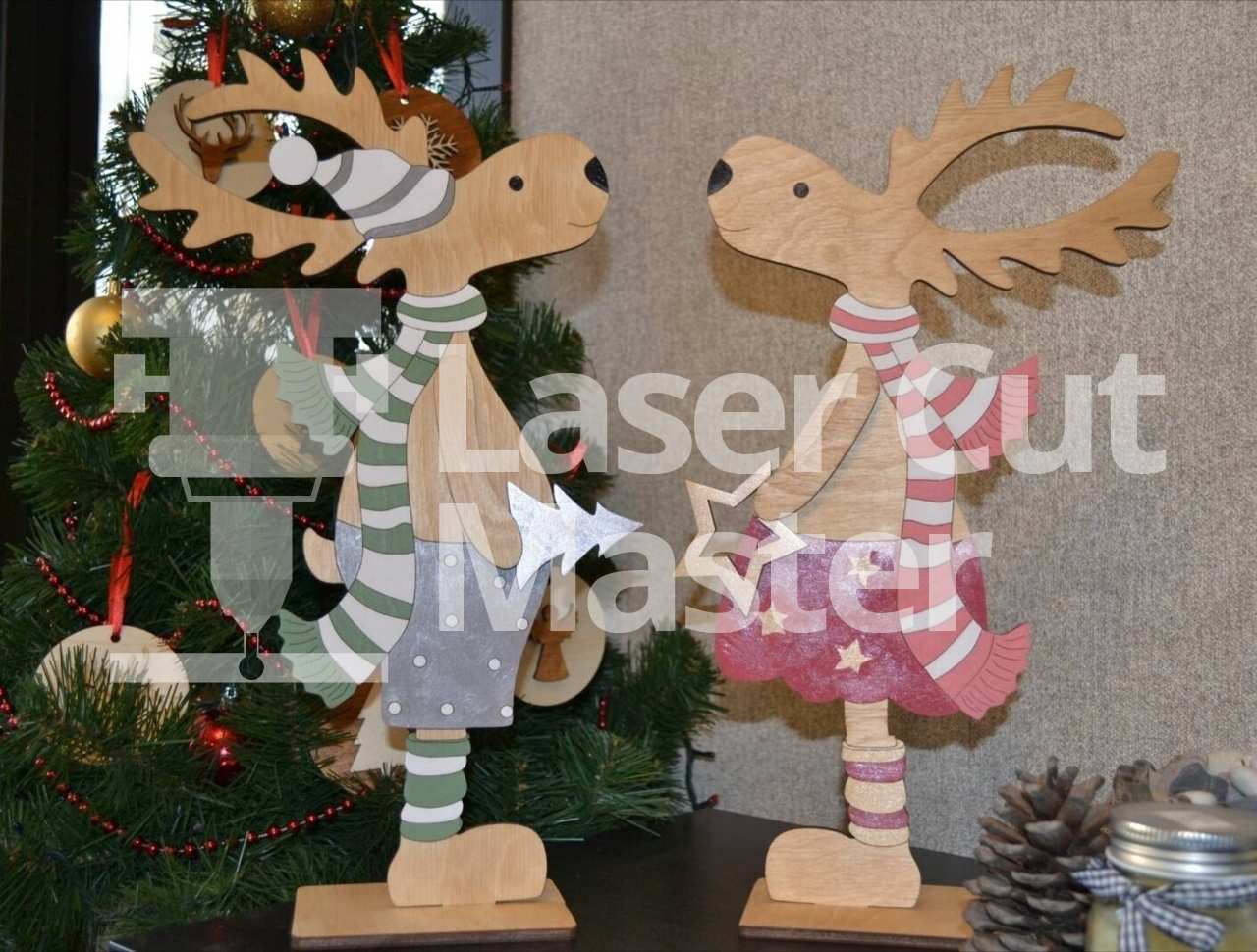 Laser cut Christmas reindeer