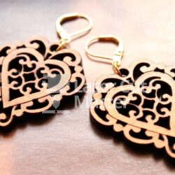 Heart earring Laser Cut File