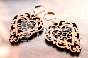 Heart earring Laser Cut File