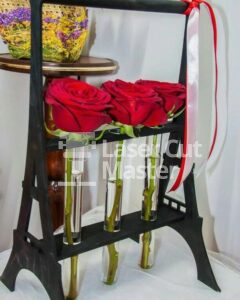 Paris roses holder Laser Cut File