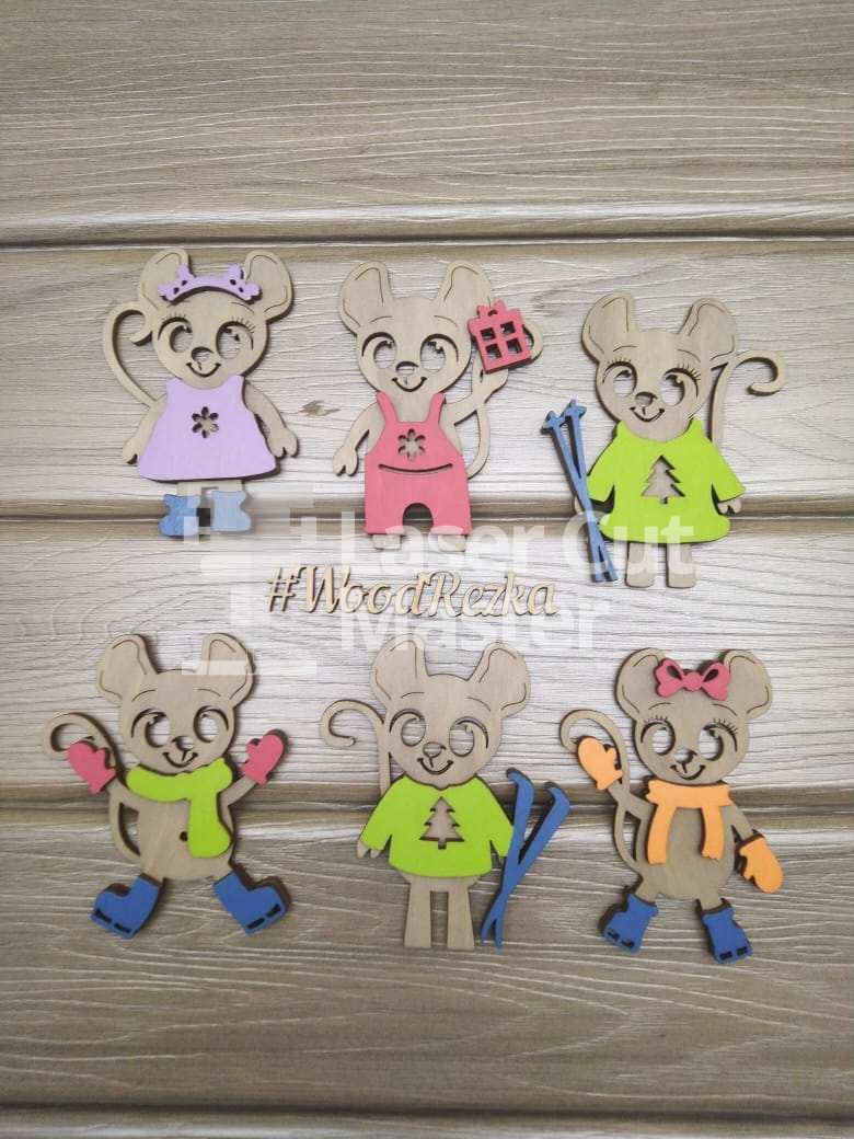 Laser cut mice design