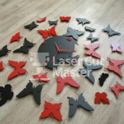 Butterflies clock Laser Cut File
