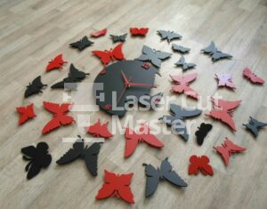 Butterflies clock Laser Cut File