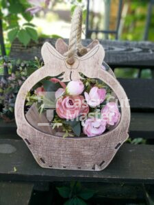 Flower basket Laser Cut File