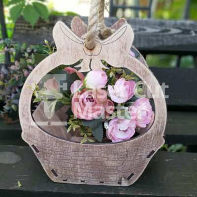 Flower basket Laser Cut File