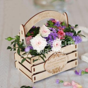 Flower basket Laser Cut File