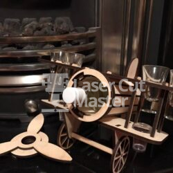 Plane carrying shots and glasses Laser Cut File