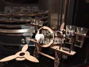 Plane carrying shots and glasses Laser Cut File