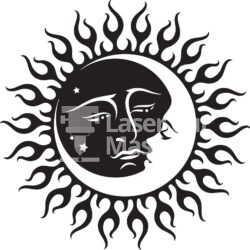 Sun and moon Laser Cut File