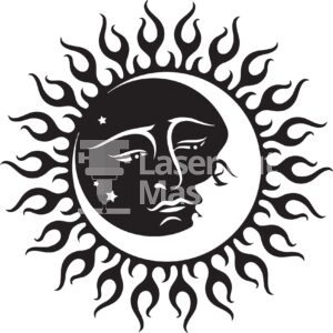 Sun and moon Laser Cut File