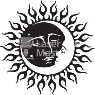 Sun and moon Laser Cut File
