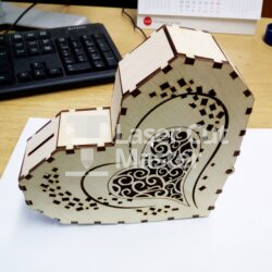 Piggy bank heart Laser Cut File