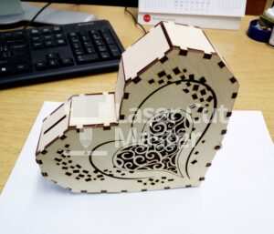 Piggy bank heart Laser Cut File