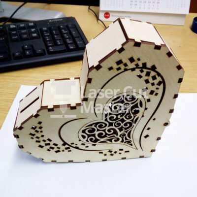 Piggy bank heart Laser Cut File