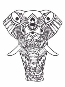 Mandala elephant Laser Cut File