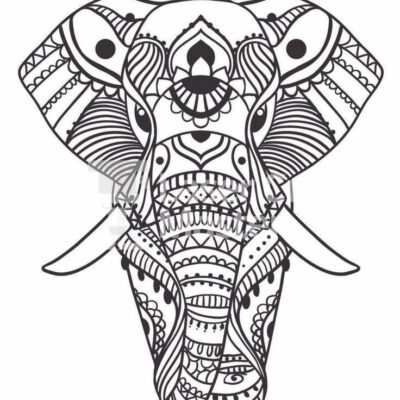 Mandala elephant Laser Cut File