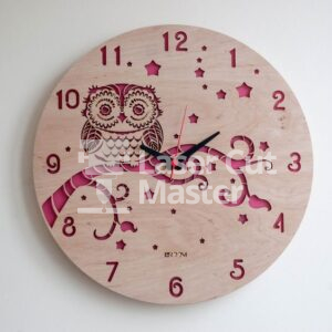 Owl clock Laser Cut File
