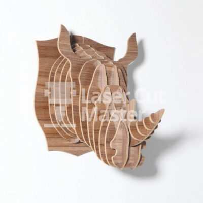 Rhino head Laser Cut File