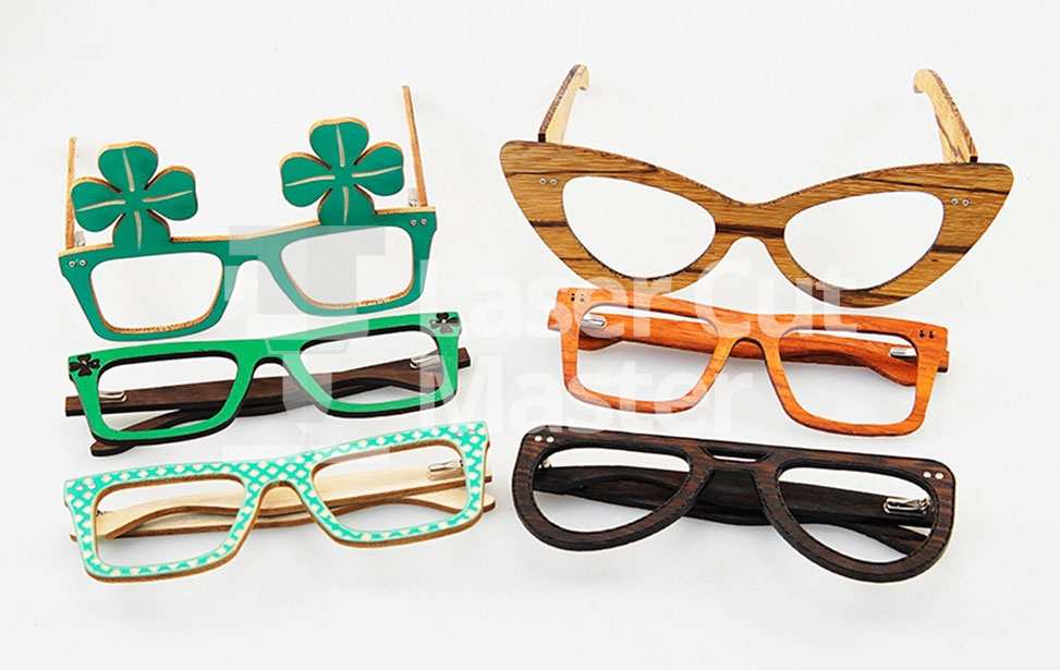 Laser cut wooden glasses