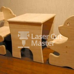 Chair Bear Laser Cut File