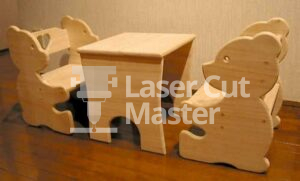 Chair Bear Laser Cut File