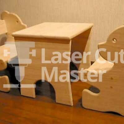 Chair Bear Laser Cut File