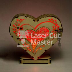 Heart Piggy Bank Laser Cut File