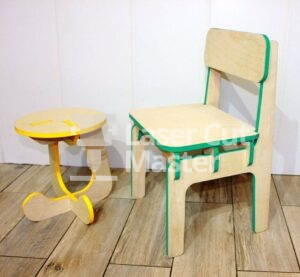 Chair and Table Laser Cut File