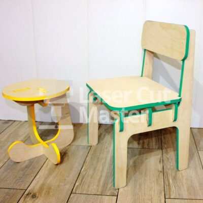 Chair and Table Laser Cut File