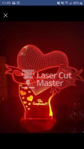 Heart Lamp Laser Cut File