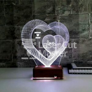 Engraved Heart Laser Cut File