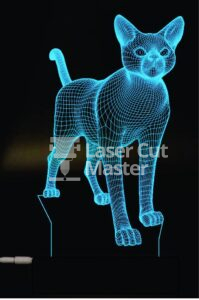 Engraved Cat Laser Cut File