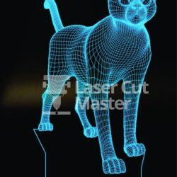 Engraved Cat Laser Cut File