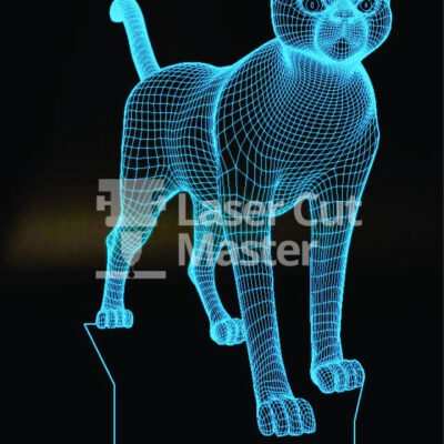 Engraved Cat Laser Cut File