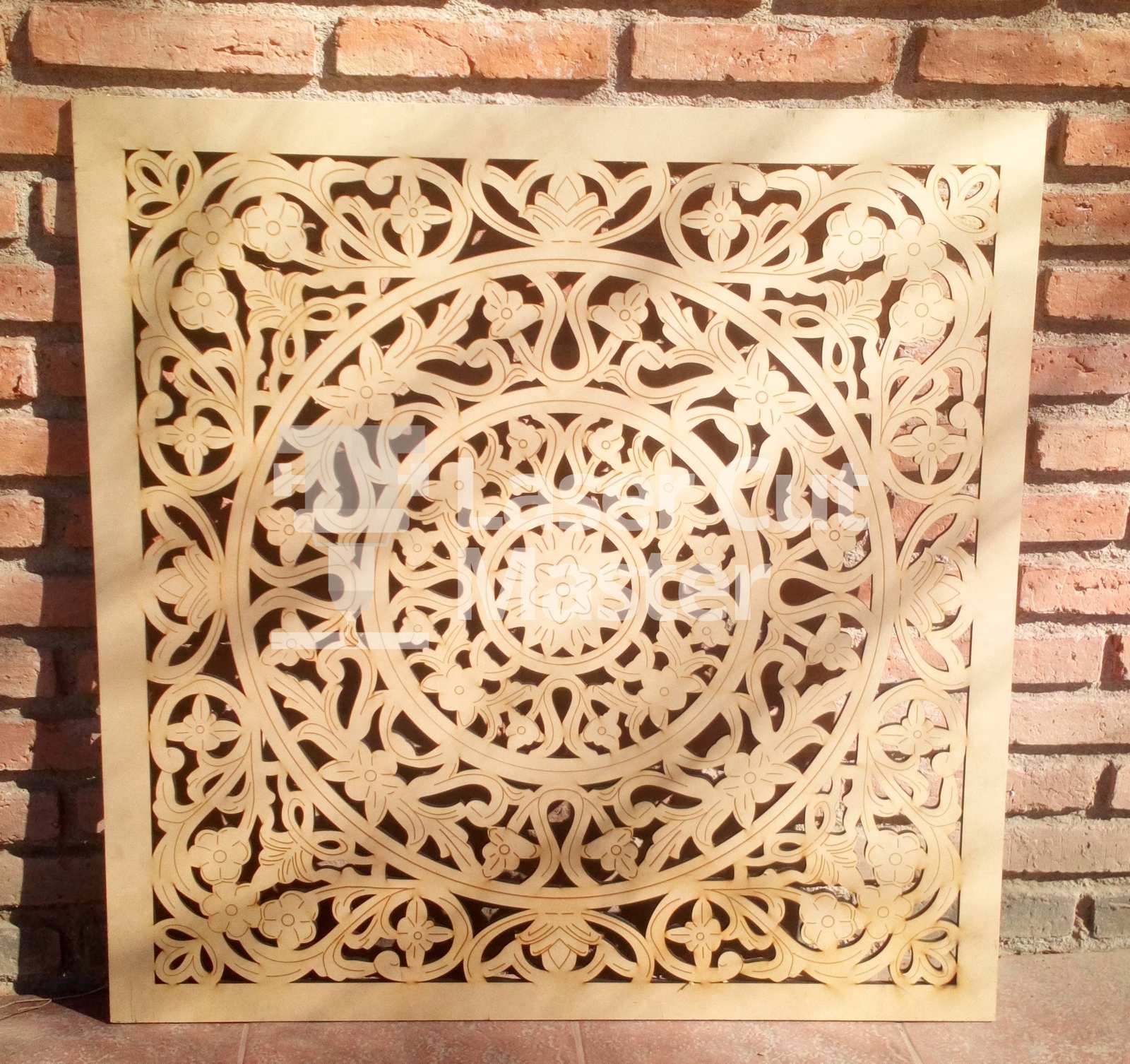 Laser cut square mandala
