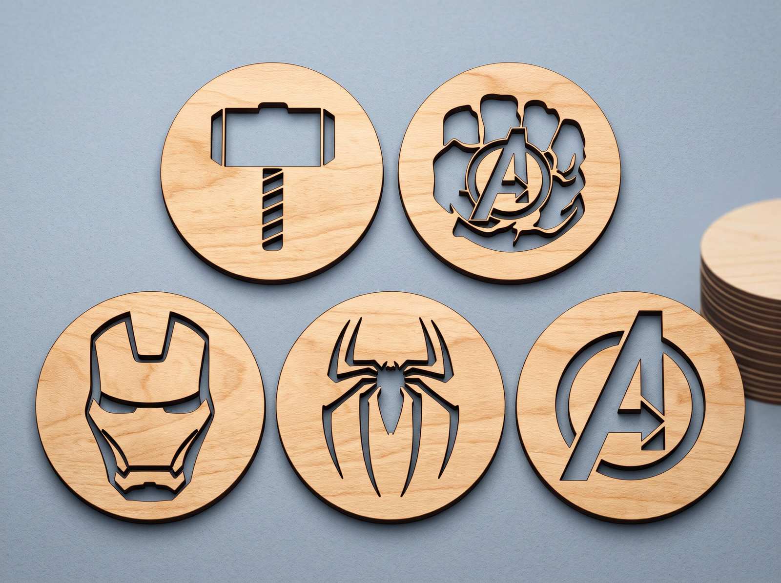 Laser cut wood and acrylic pieces by Laser Cut Master